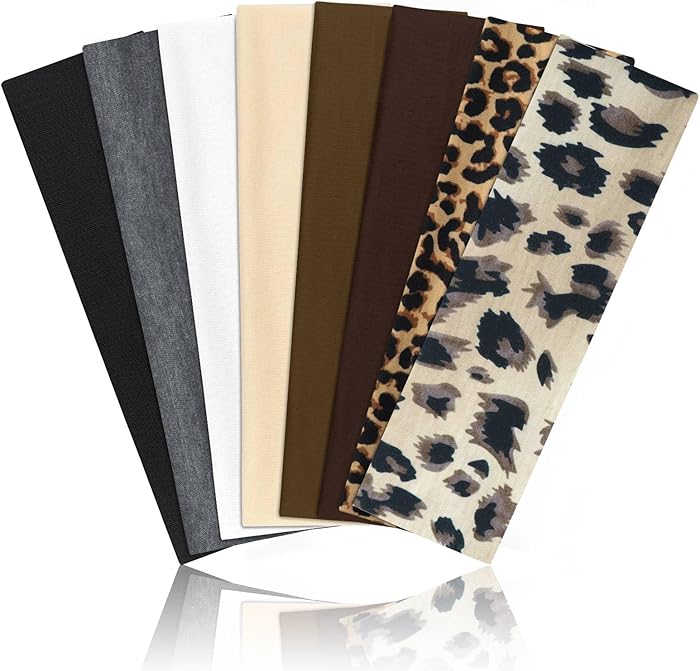 Women's Hair Band Fashion Headbands for Women Non-Slip Headband Running Sports Yoga Elastic Unisex Hair Accessory 8 Pieces