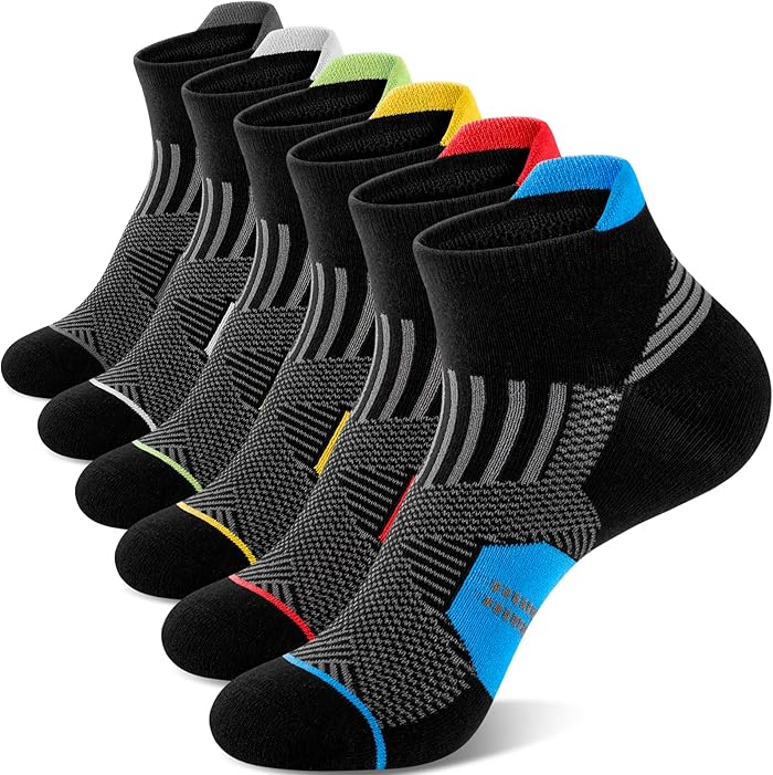 Niofind Chaussettes de Running - Pack de 6 Paires Respirantes et Anti-Sueur