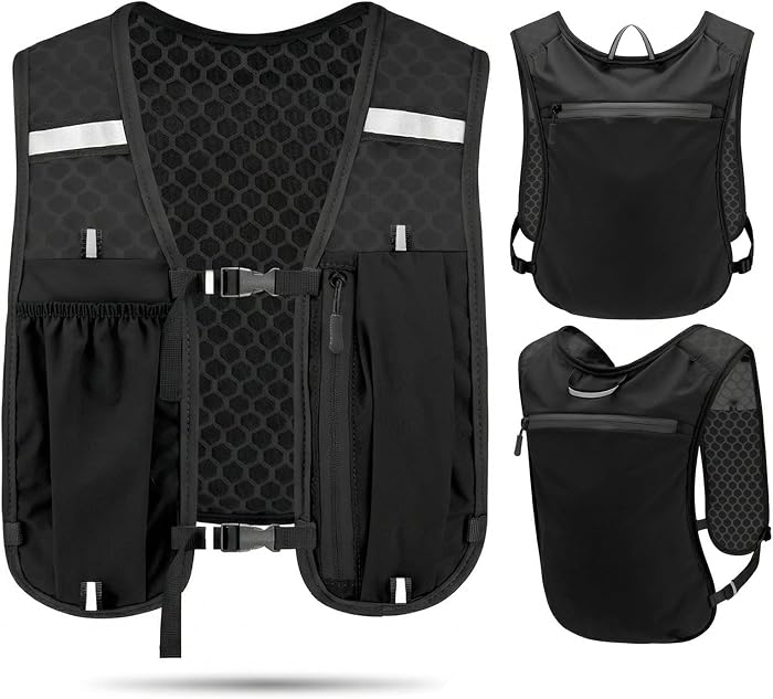 Gilet de Trail Ultraléger, Sac à Dos Running Léger pour Marathon, Cyclisme, Randonnée et Activités de Plein Air
