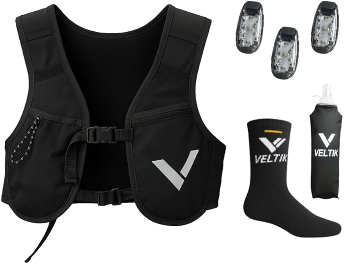 Gilet Hydratation Running + Chaussettes LED : Ton Kit Léger pour Trails Longs