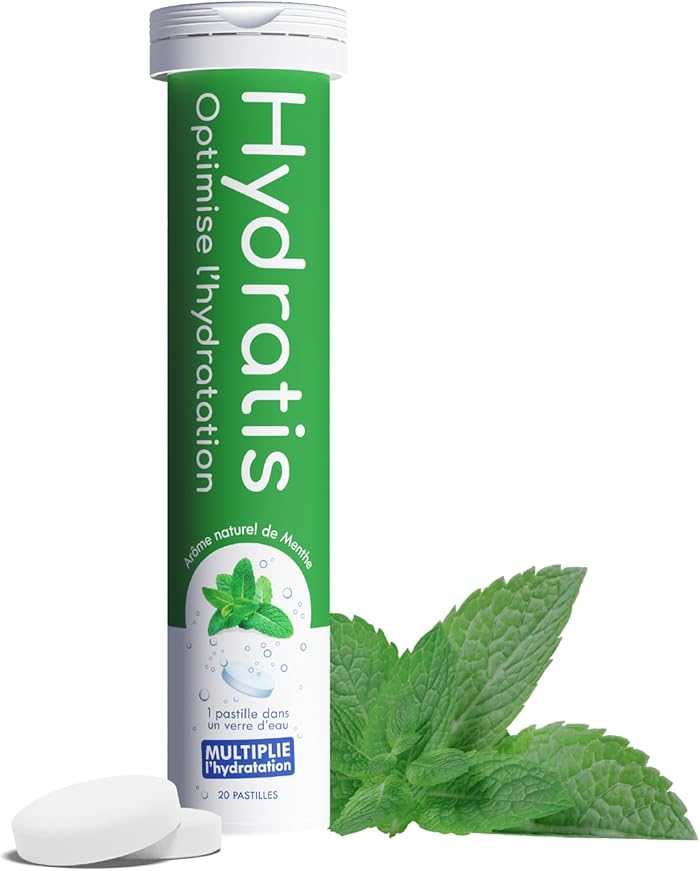 HYDRATIS - Electrolyte Hydration Tablets - Mint - Improves Hydration and Promotes Energy - Isotonic Formula - Sport Recovery Wellness - 1 Tube (20 Lozenges)