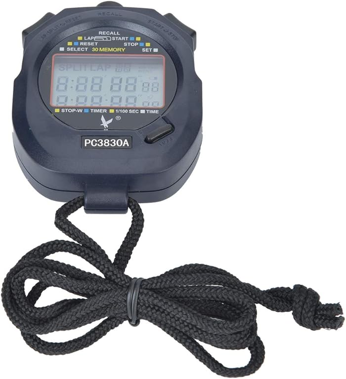 Keenso Professional Timer PC3830A ABS Sports Running Stopwatch Electronic Track and Field Countdown Stopwatch