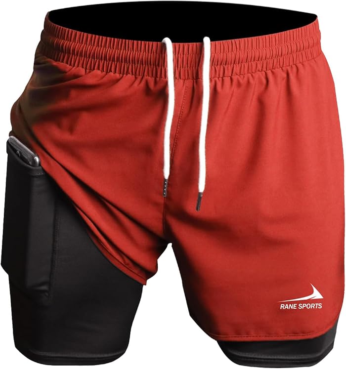 Short de Course 2 en 1 pour Homme par Rane Sports