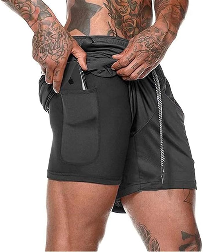 Compression Shorts Men Sport Quick Dry Short Running Pants Short Leggings Sport Pocket Base Layer Stretch Fitness