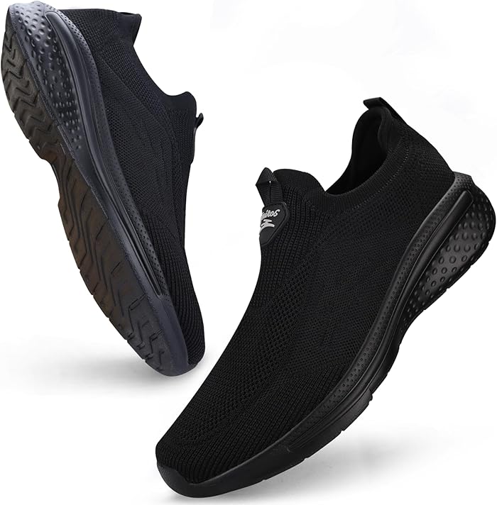 Men's trainers slip-on sneakers running trainers fitness running trainers breathable comfortable and lightweight tennis shoes